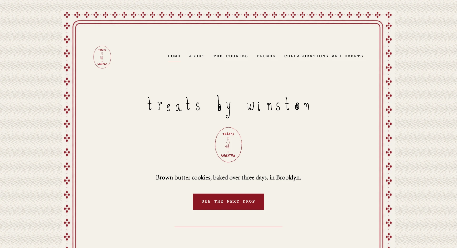 Treats by Winston website